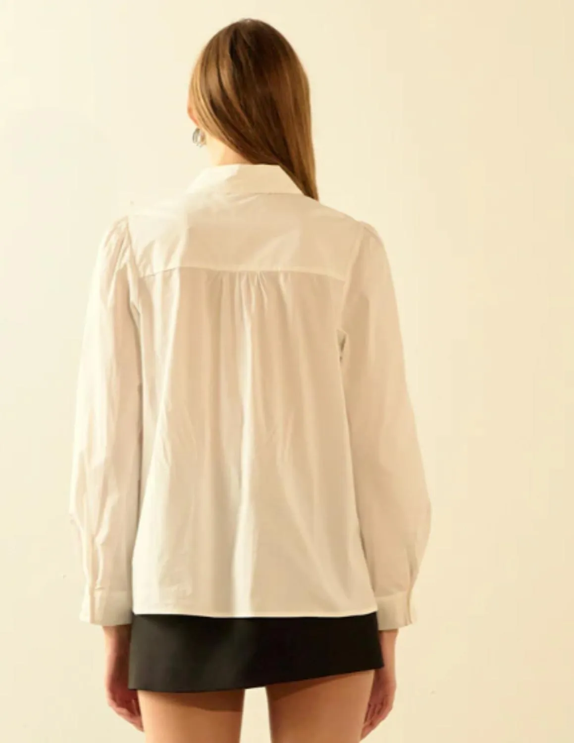 2.7 August Apparel - Darling Diva Embellished Button Up Top