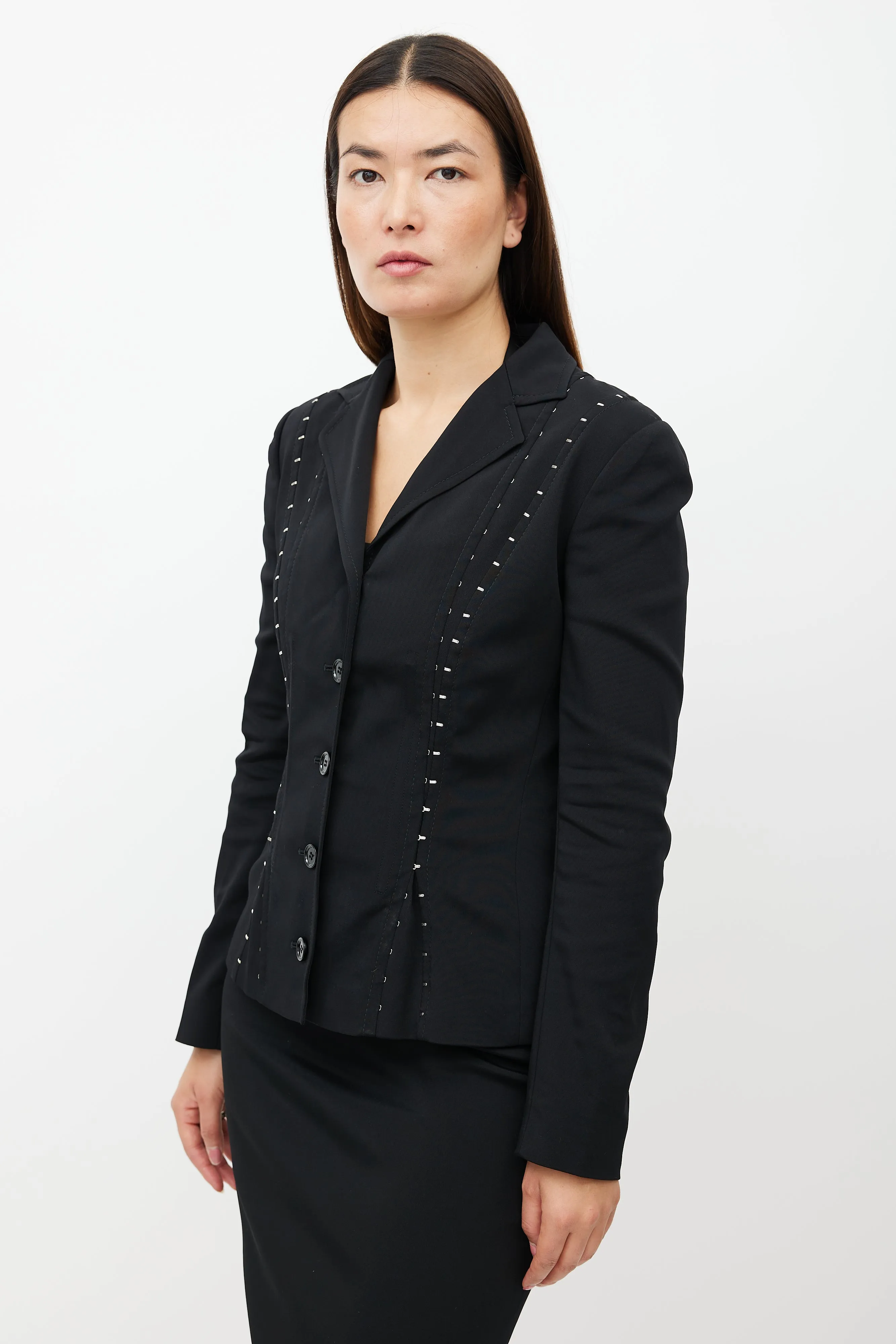 Black & Silver Two-Piece Suit