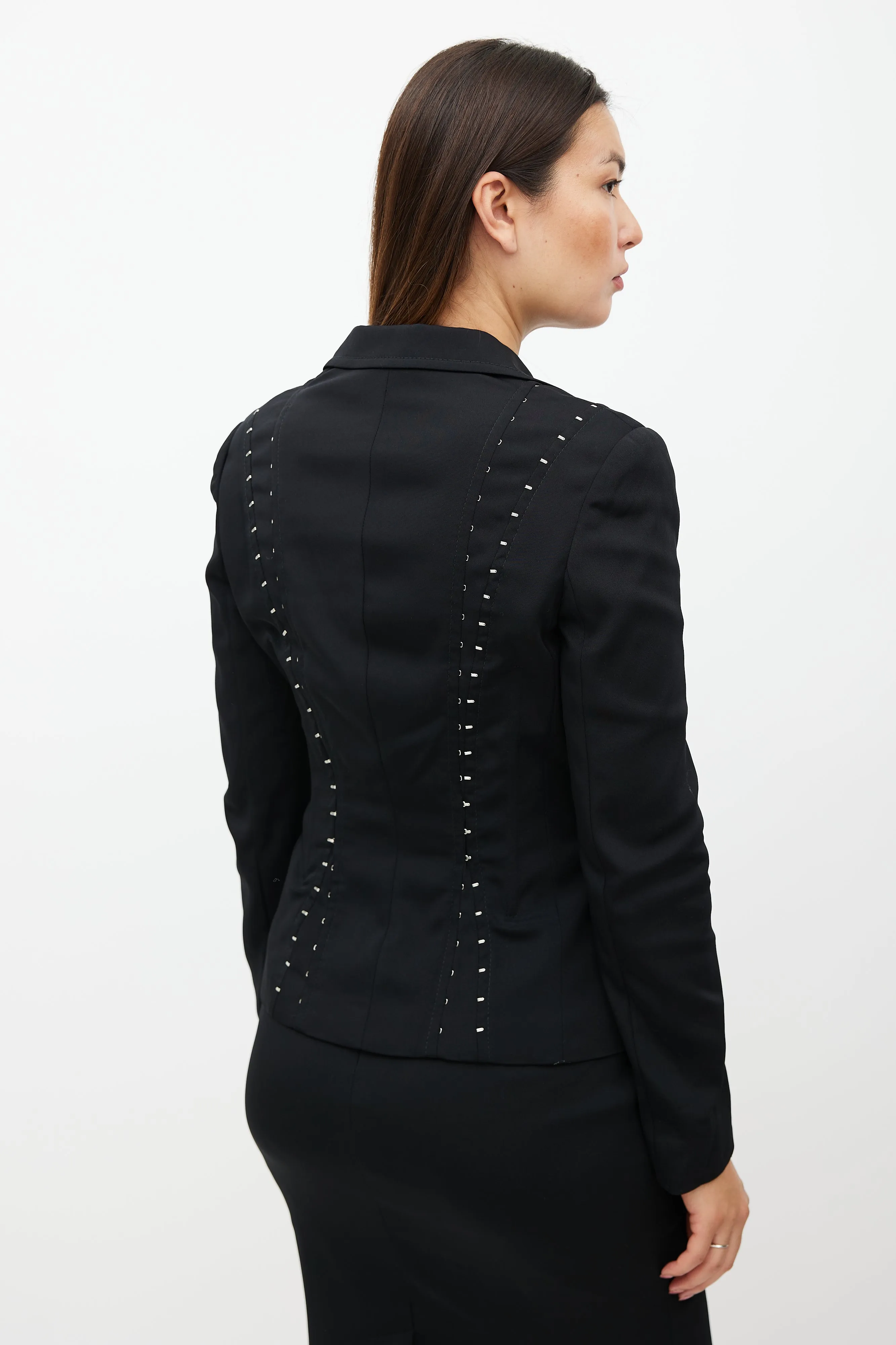 Black & Silver Two-Piece Suit