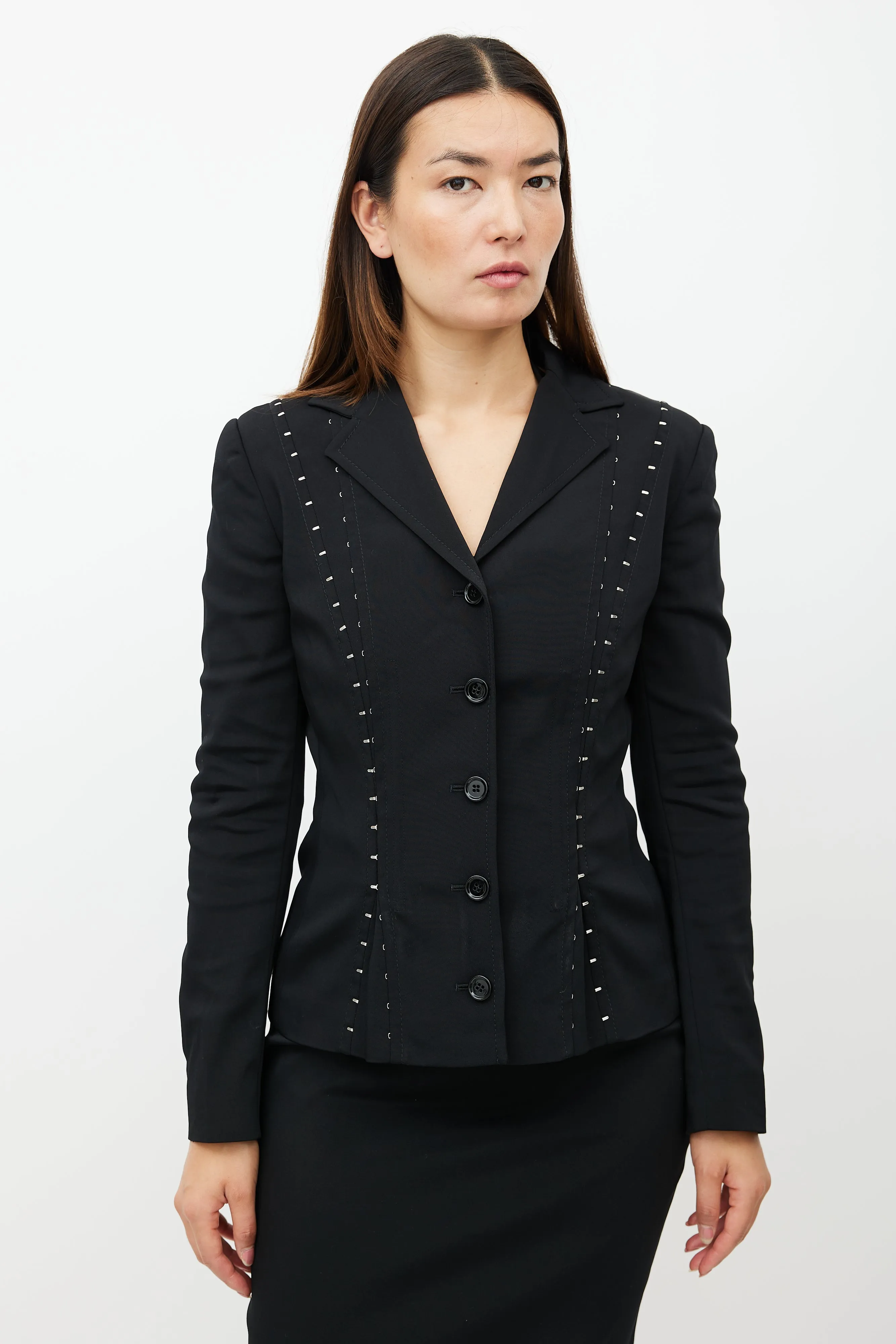 Black & Silver Two-Piece Suit