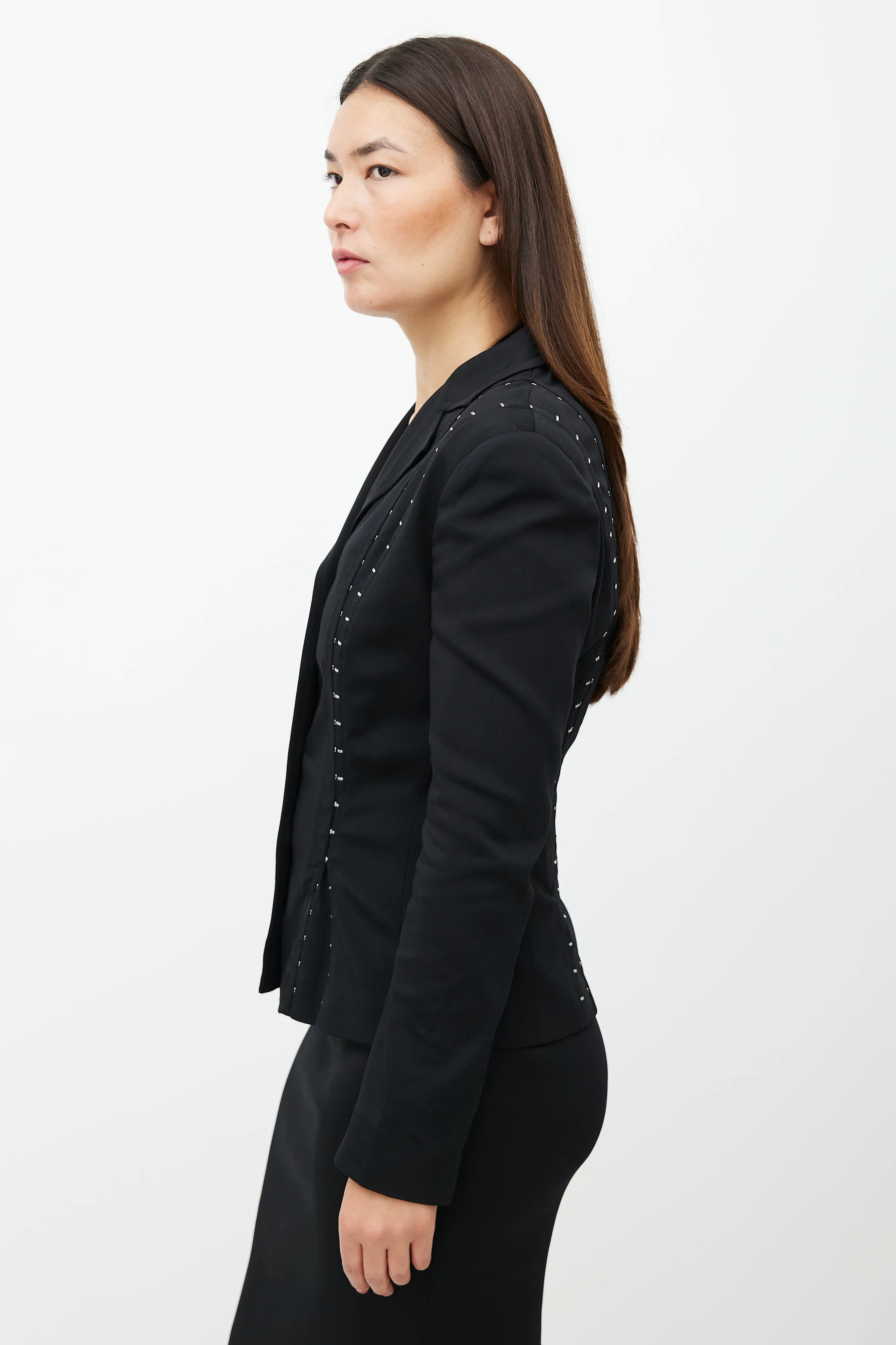 Black & Silver Two-Piece Suit