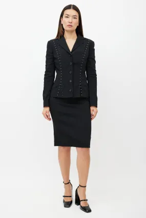 Black & Silver Two-Piece Suit