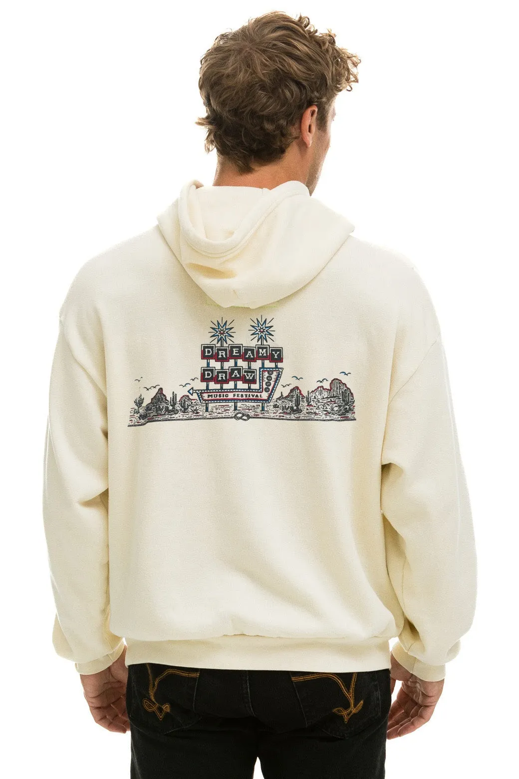 DREAMY DRAW 2023 RELAXED PULLOVER HOODIE - VINTAGE WHITE