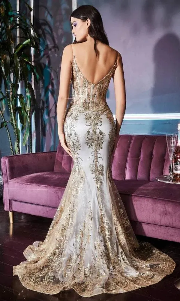 Elegant Golden Evening Dress
