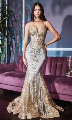 Elegant Golden Evening Dress