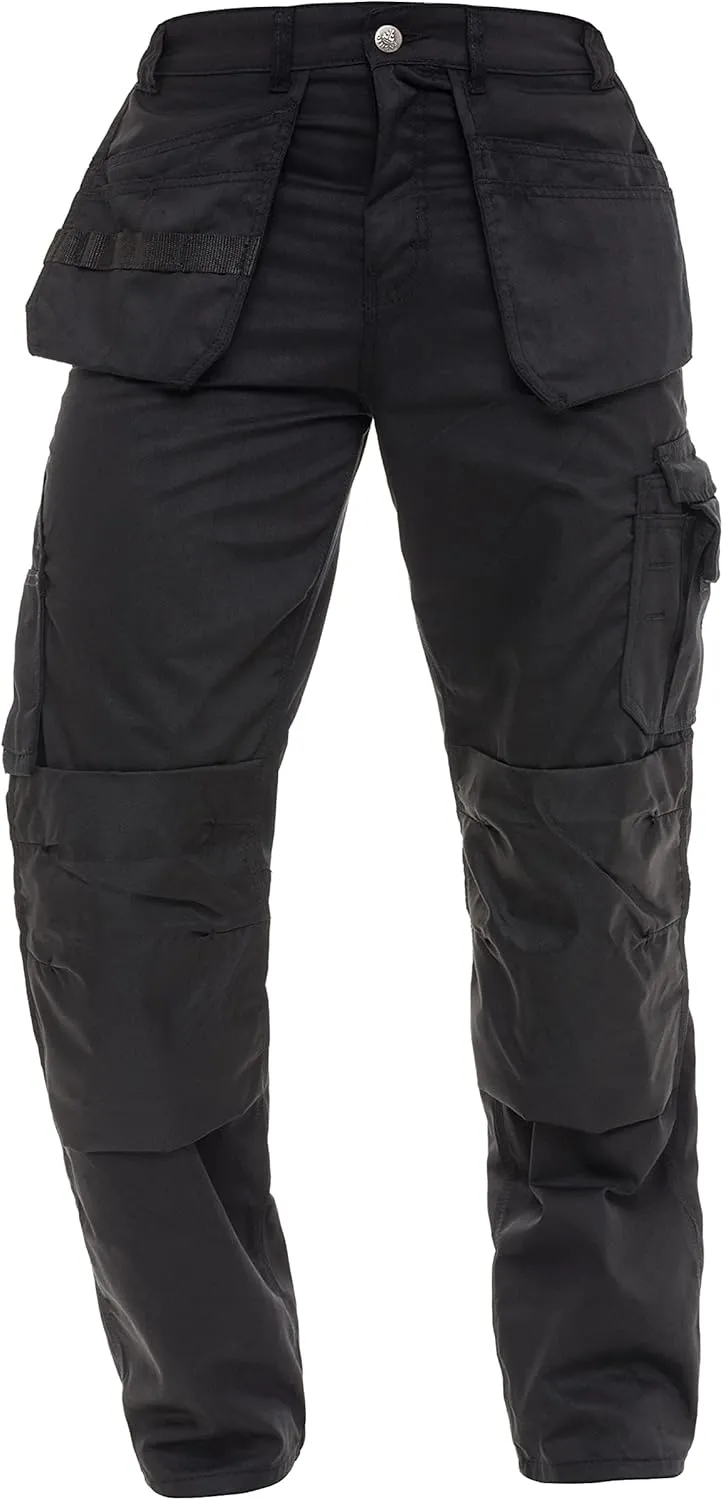 FASHIO FF Men's Tactical Field Cargo Pants Knee Reinforced Work Pants with Holster Tool & Utility Pockets Cordura Trousers
