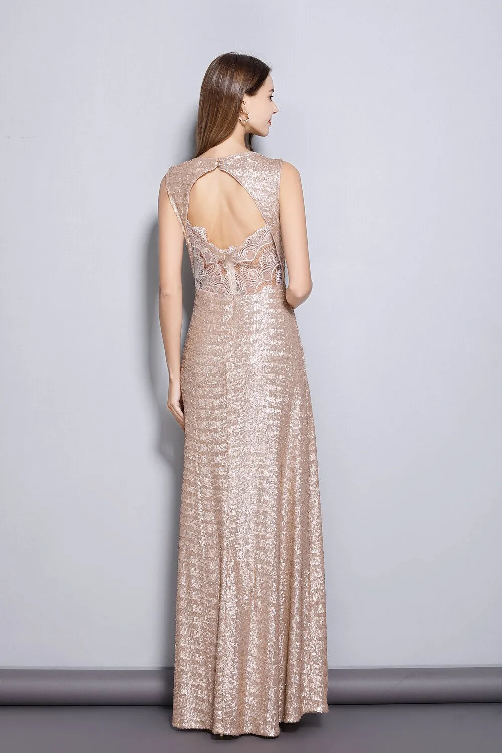 FashionSierra - Party Prom Thick Sequined Elegant Long Runway Dresses