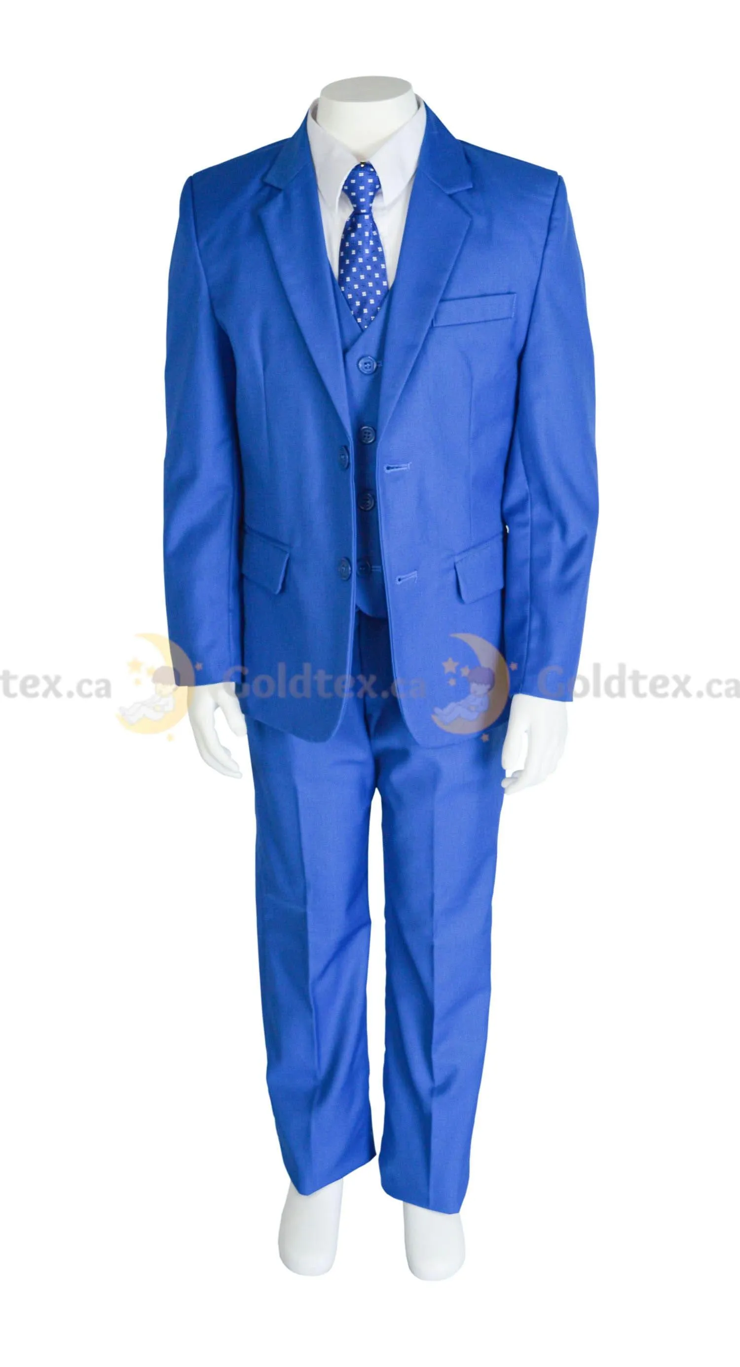 Formal Kids Wear 5-piece suit set - Ocean Blue - Style 8164