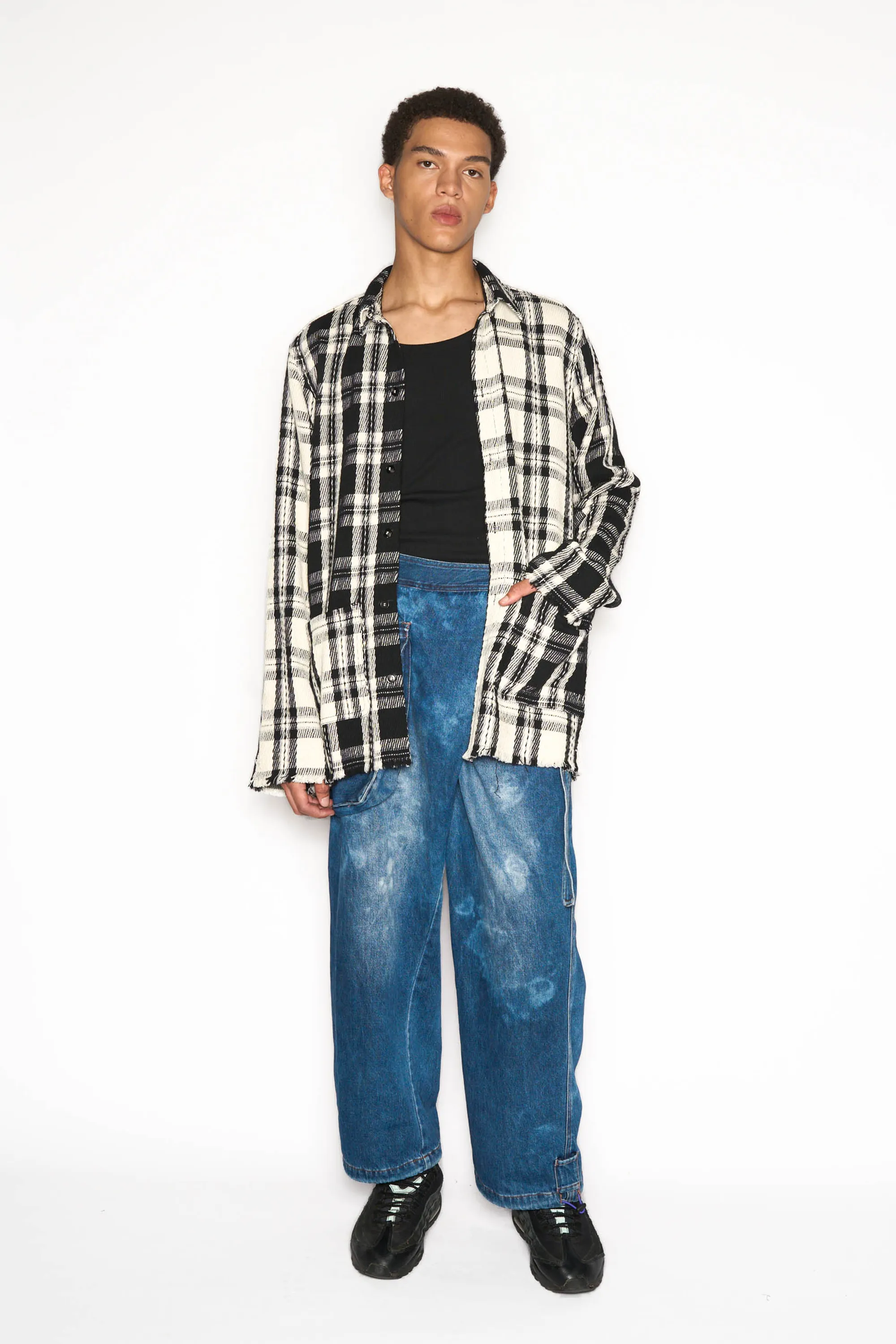 Fringe Tartan Button Up