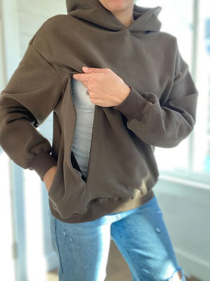Gingerbread Chenille Patch Hooded Sweatshirt