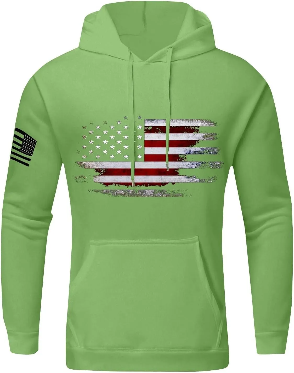 Graphic Hoodies for Men USA Flag Print Sweatshirt Oversized Lightweight Big and Tall Hoodies with Pockets Fall Clothes
