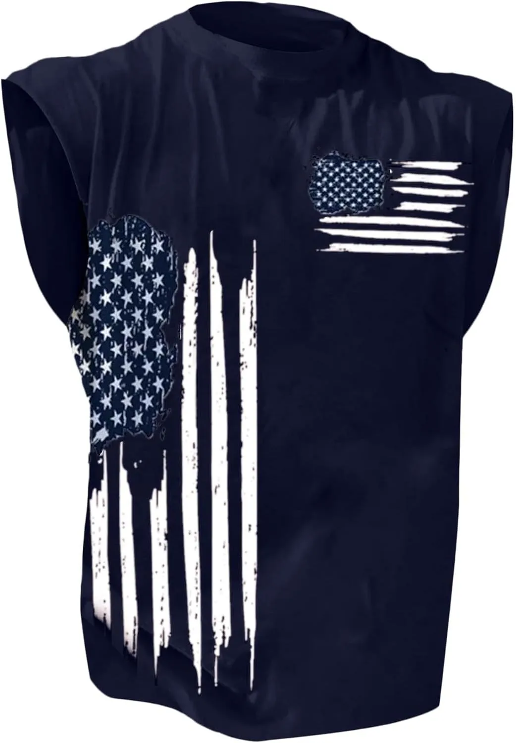 Graphic Tank Tops for Men Sleeveless USA Flag Shirts 4th of July Bodybuilding Tees Workout Gym Muscle Cut Off Tshirt Vests