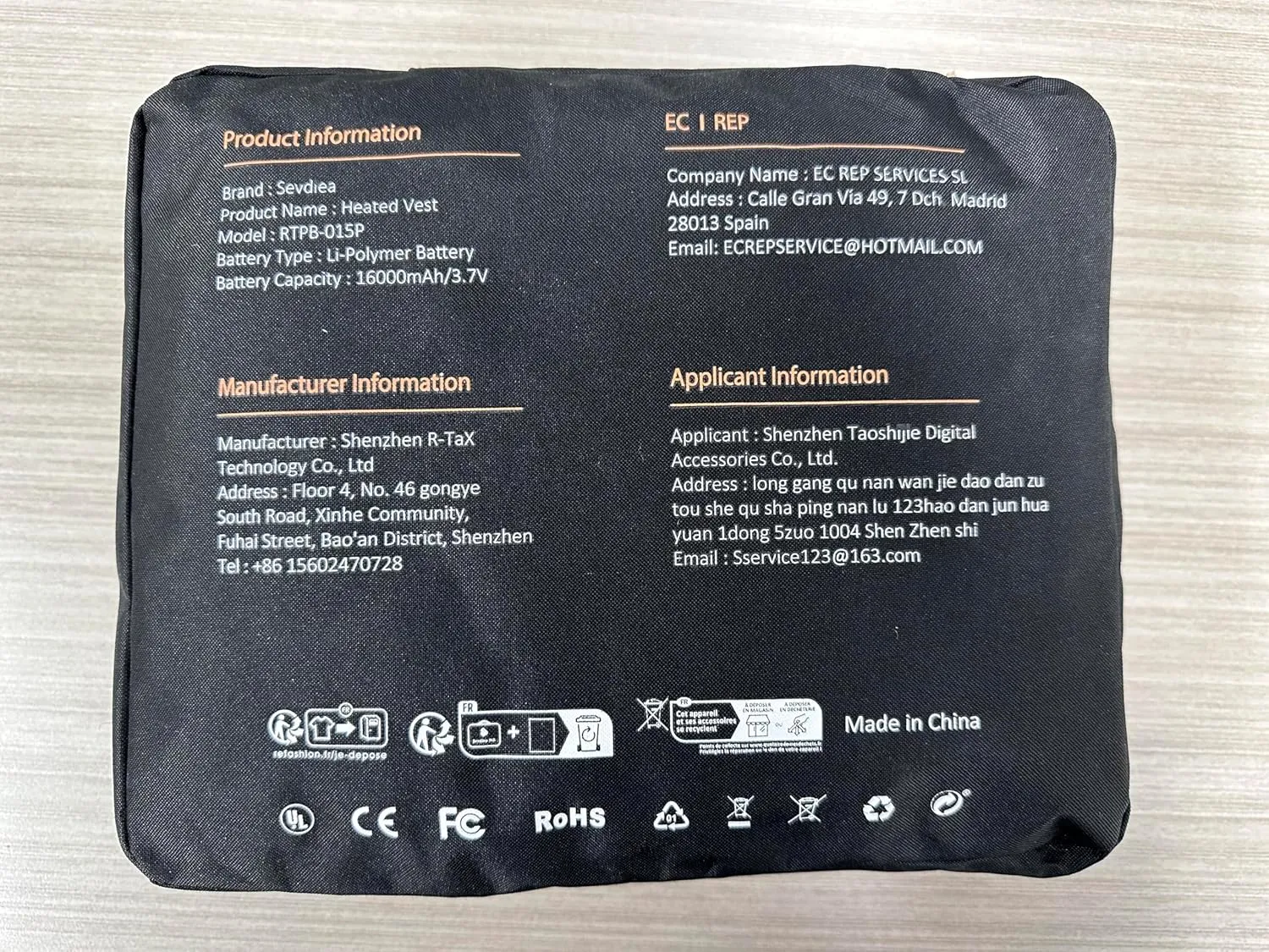 Heated Vest for Men with 16000mAh 7.4V Battery Pack Included，Warming Men's Heated Vests Electric Heating Vest Rechargeable