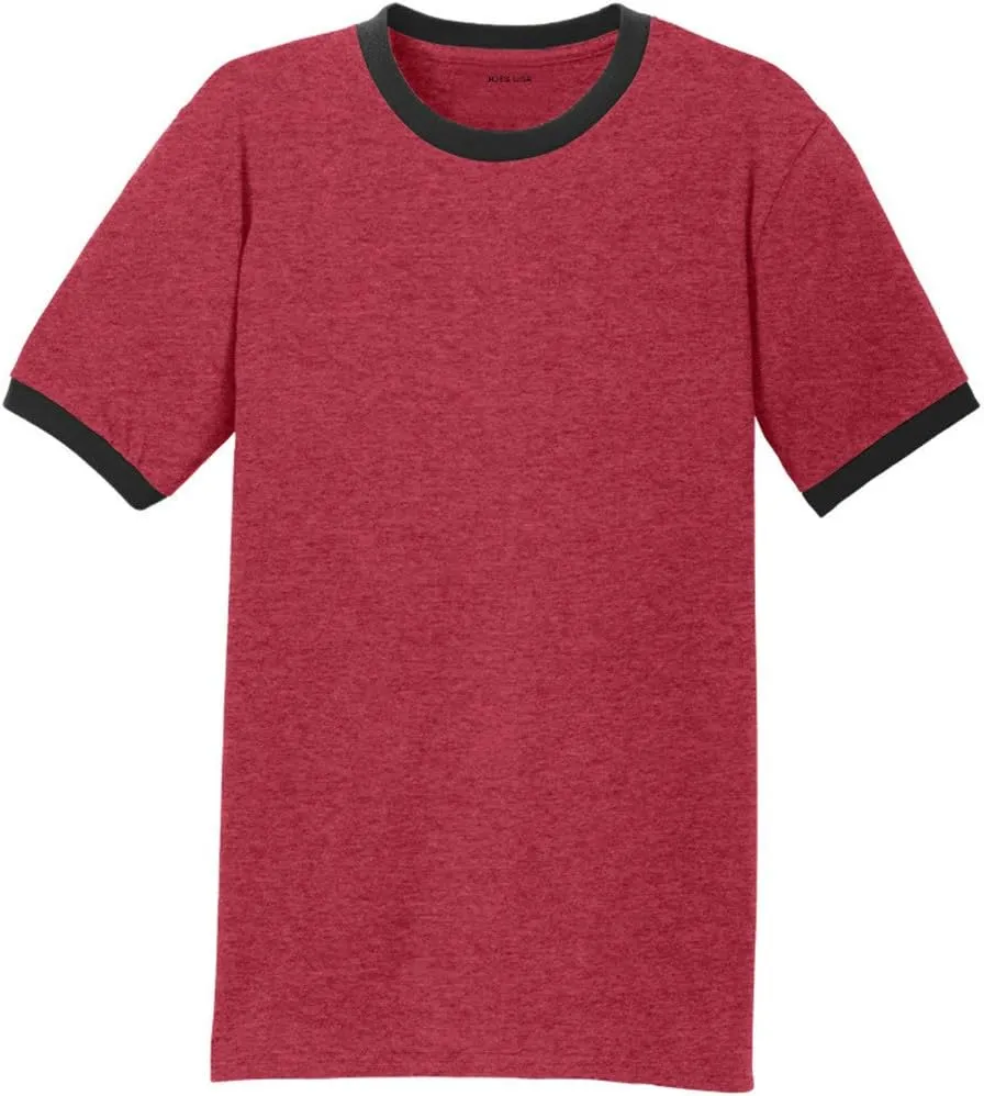 Joe's USA Men's Soft 5.4-Oz 100% Cotton Ringer T-Shirts in Adult Sizes: S-4XL