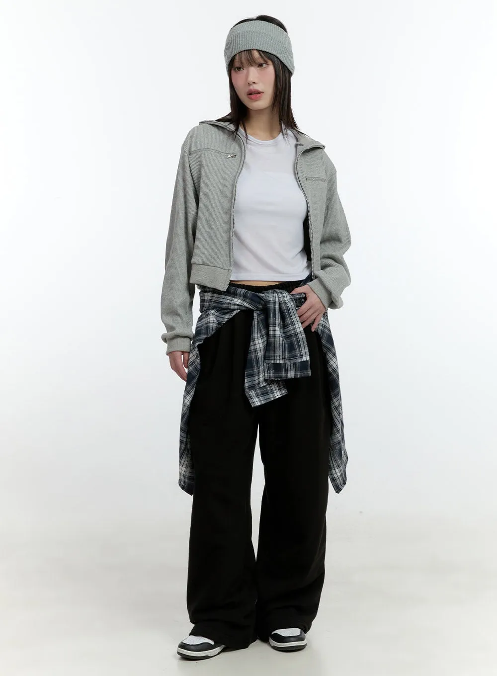 Loose-Fit Checkered Buttoned Shirt CF507