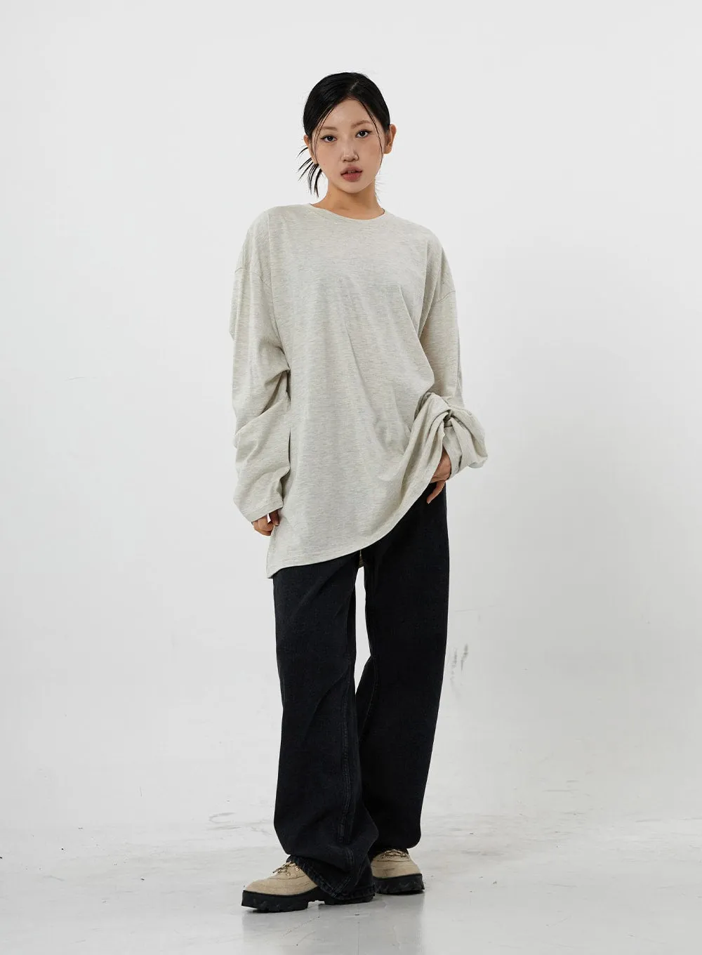 Loose Fit Long Sleeve T-Shirt Top Unisex CS21