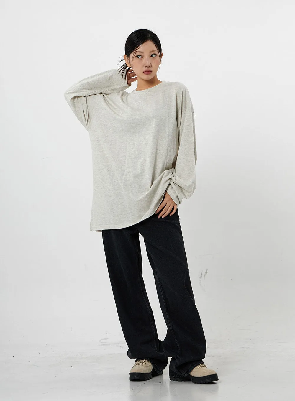 Loose Fit Long Sleeve T-Shirt Top Unisex CS21