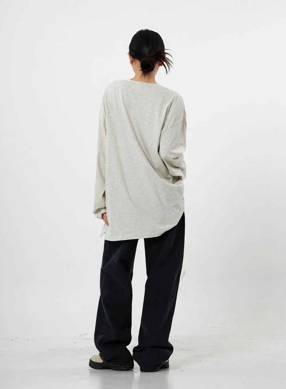 Loose Fit Long Sleeve T-Shirt Top Unisex CS21