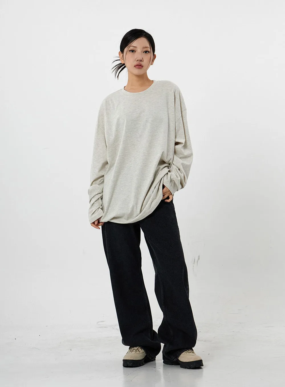 Loose Fit Long Sleeve T-Shirt Top Unisex CS21