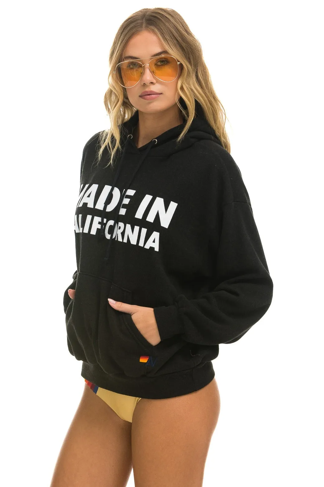 MADE IN CALIFORNIA RELAXED PULLOVER HOODIE - BLACK