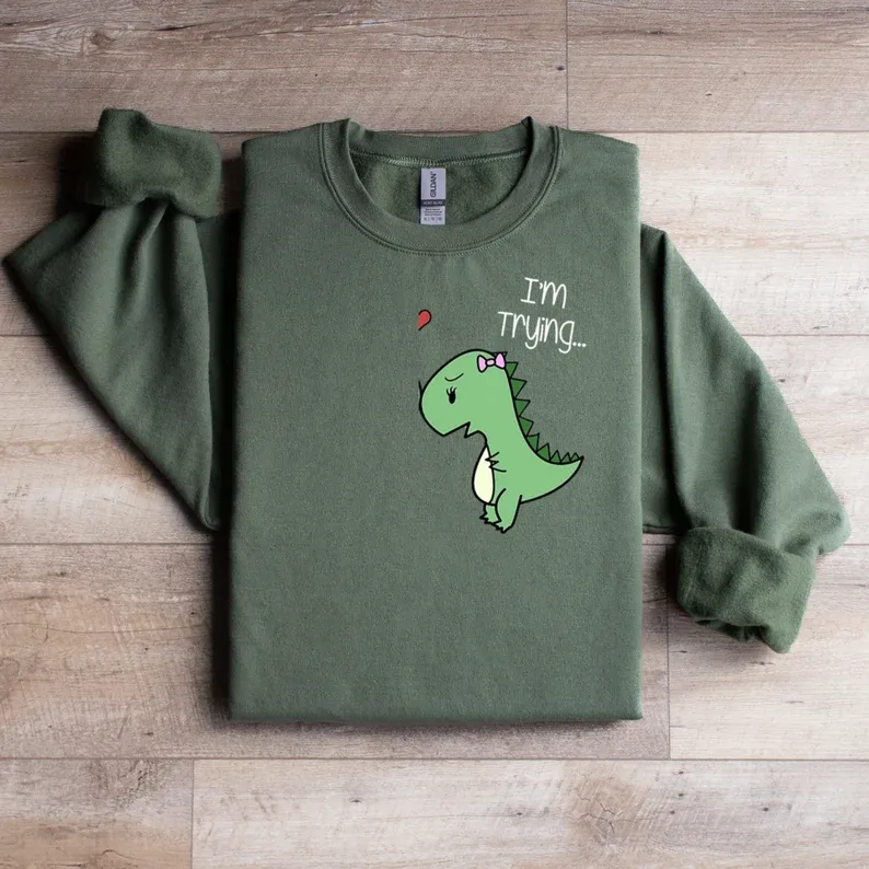 Matching Couple Hoodies - "Hug Me" Dinosaur Custom Embroidered Couples Matching Hoodies
