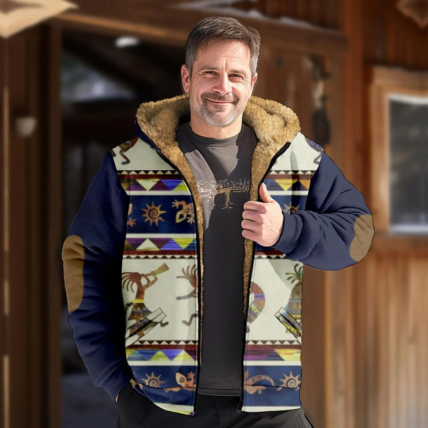 Men's Lightweight Novelty Coats Long Sleeve Zipper Hooded Relaxed Coat Hiking Jackets for Men