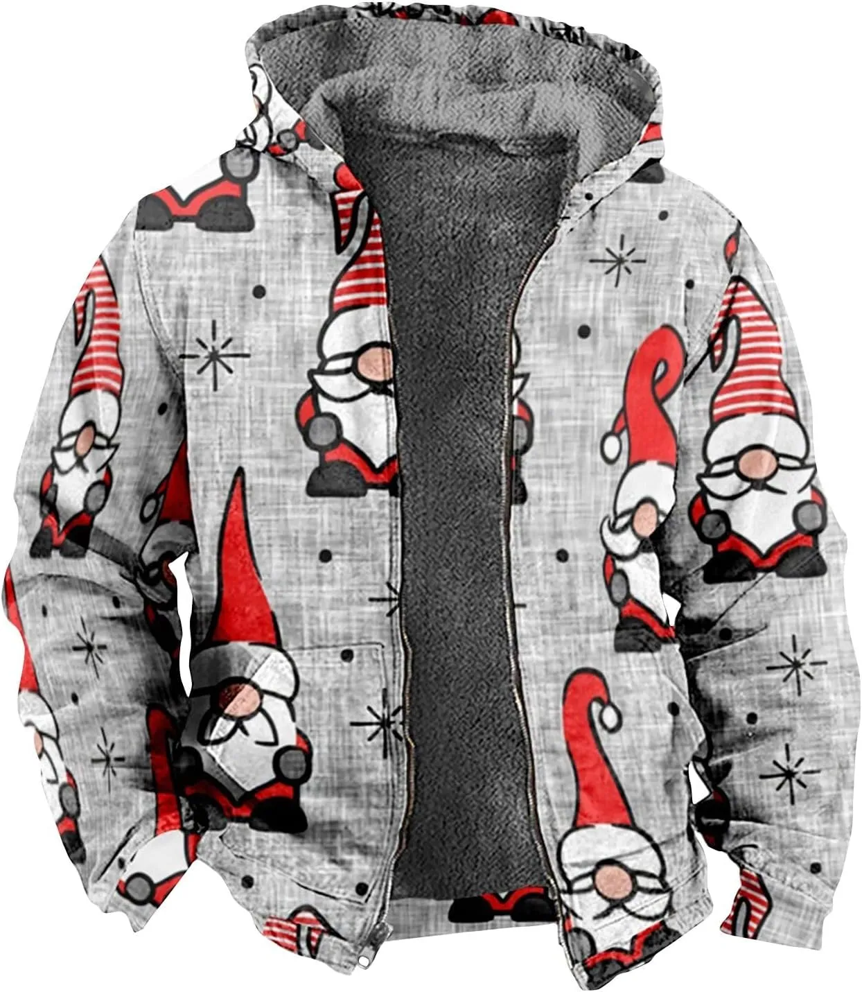 Men's Lightweight Novelty Coats Long Sleeve Zipper Hooded Relaxed Coat Hiking Jackets for Men