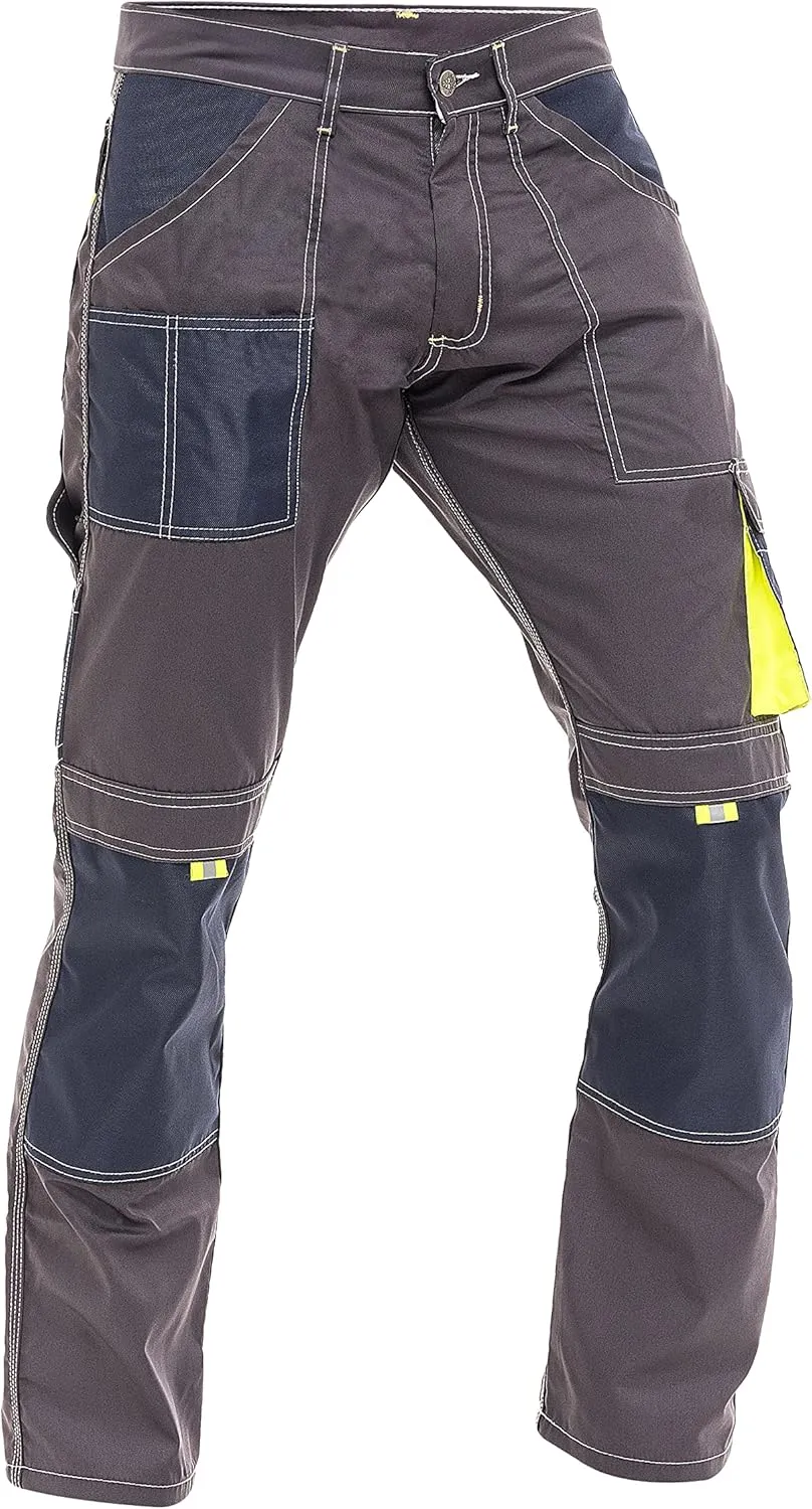 Men's Painter Pants Carpenter Tactical Field Pants Cargo Trousers with Cordura Reinforced Knees Pads & Utility Pockets
