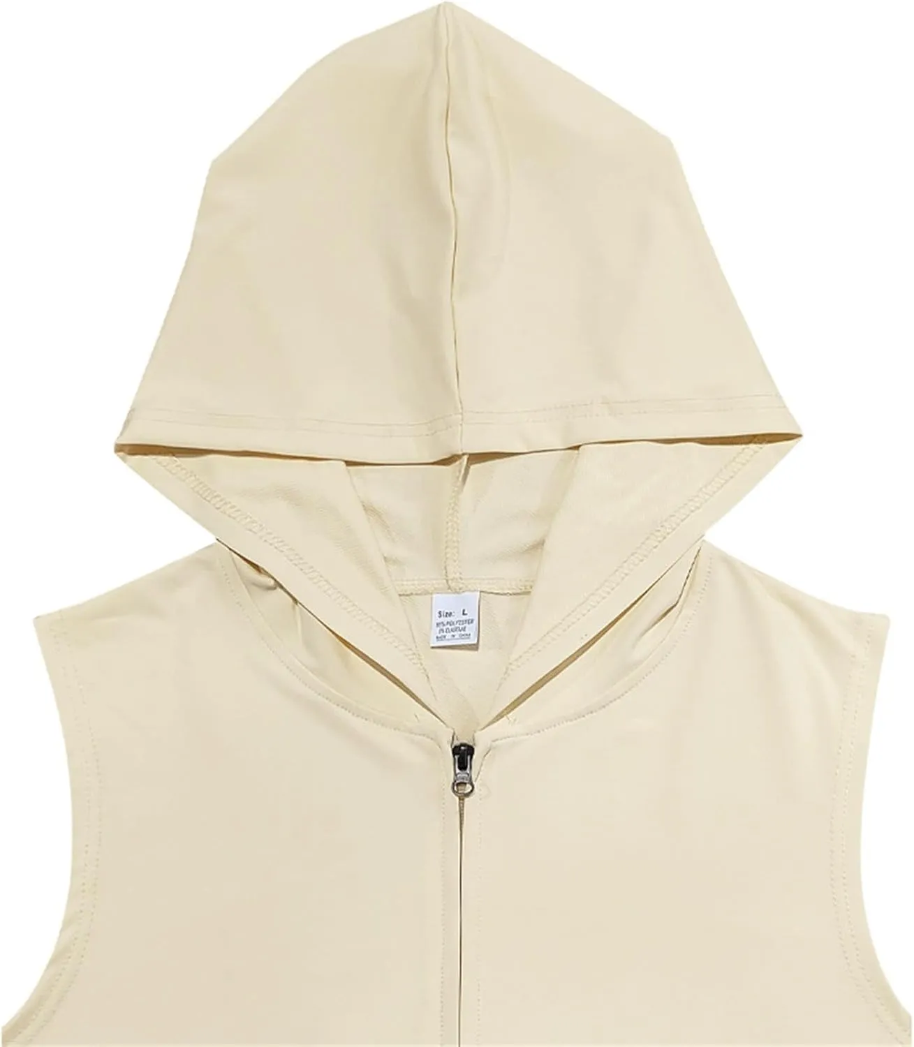 Mens Sleeveless Hooded Tank Tops Workout Zip Up Gym Fitness Training Shirts Muscle Cut Off T Shirt Bodybuilding Vests