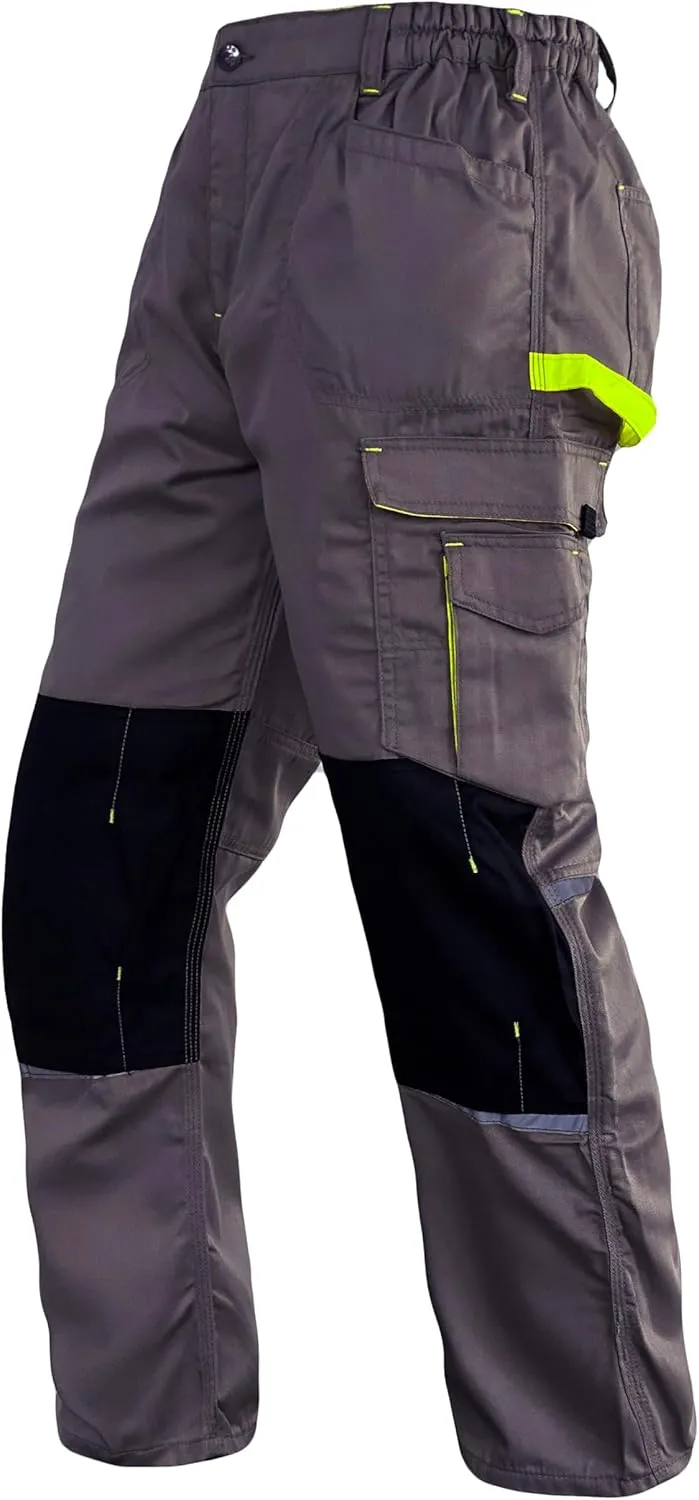 Men's Tactical Work Pants – Cordura Knee Reinforcement, Multi-Pocket Cargo Utility, Durable & Casual Combat Trousers