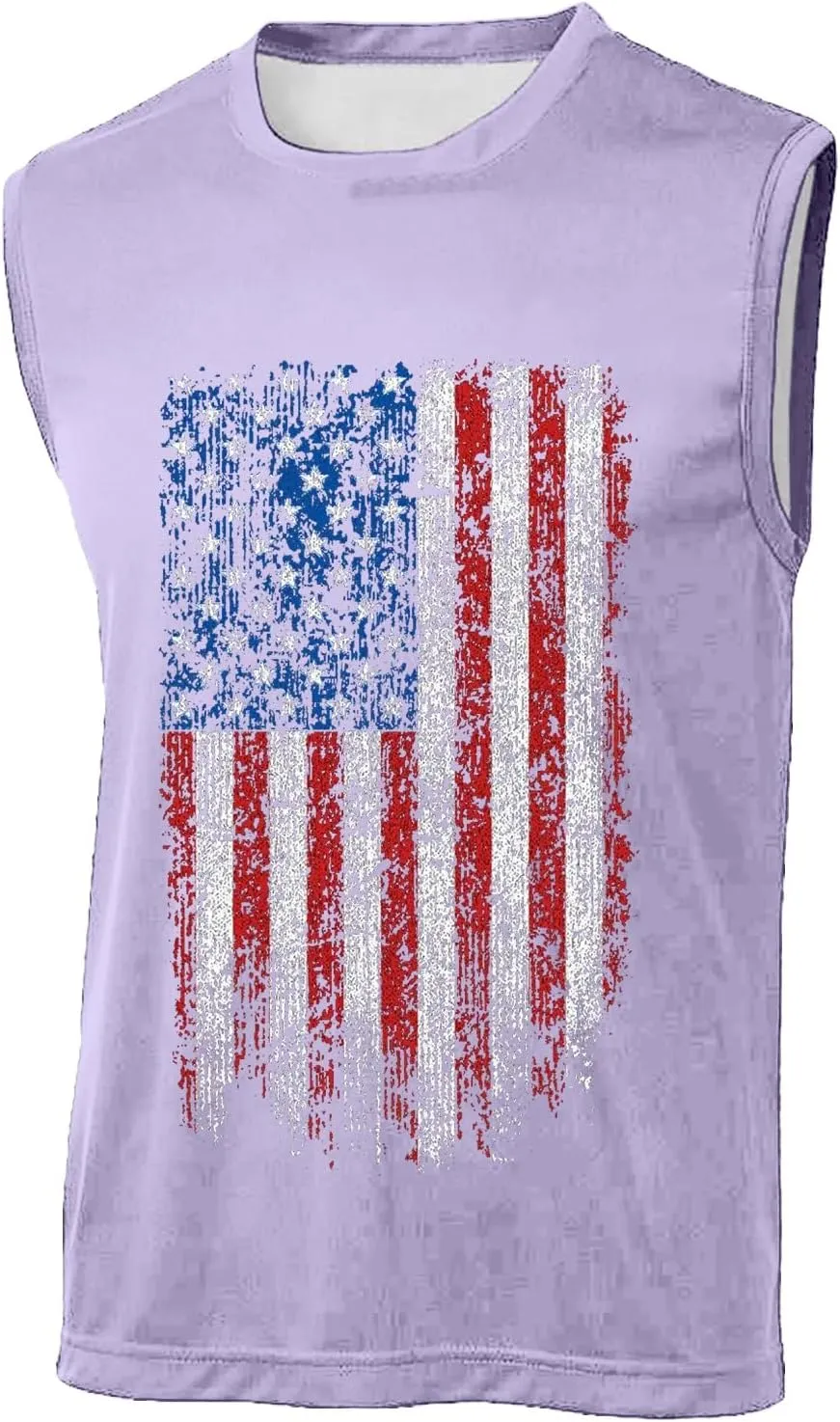 Men's USA Flag Print Tank Top 4th of July Independence Day Celebration Sleeveless Patriotic Muscle Shirt Gym Workout Vest