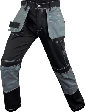 Notus Men’s Workwear Tactical Cordura Knee Construction Utility Cargo Work Trousers Pants with Holster Pockets