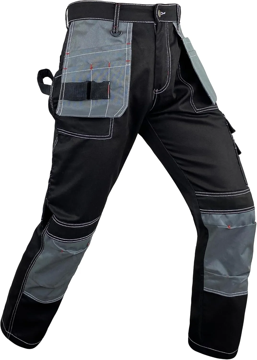 Notus Men’s Workwear Tactical Cordura Knee Construction Utility Cargo Work Trousers Pants with Holster Pockets