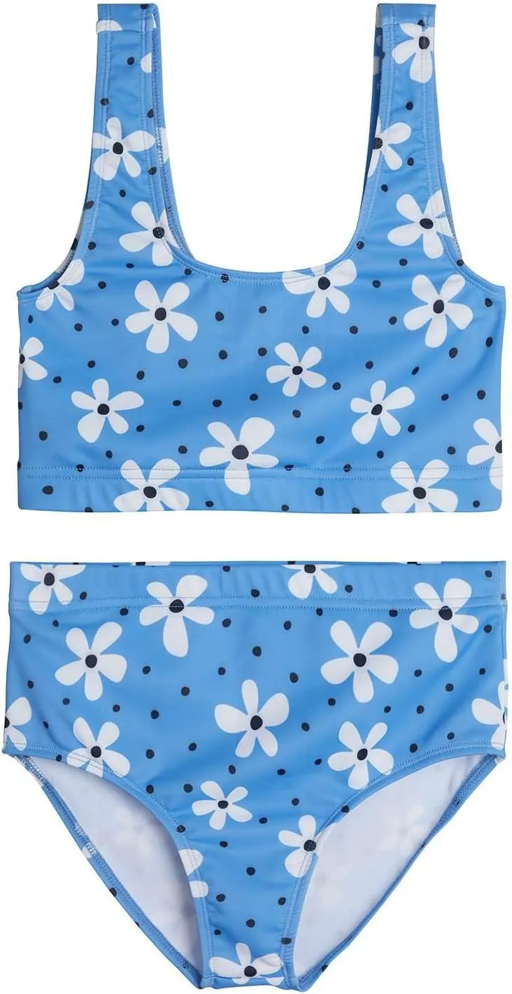 Real Essentials 3 Pack: Girl's 2-Piece Beach Sport Bikini Swimsuit - Swimwear for Girls UPF 50 