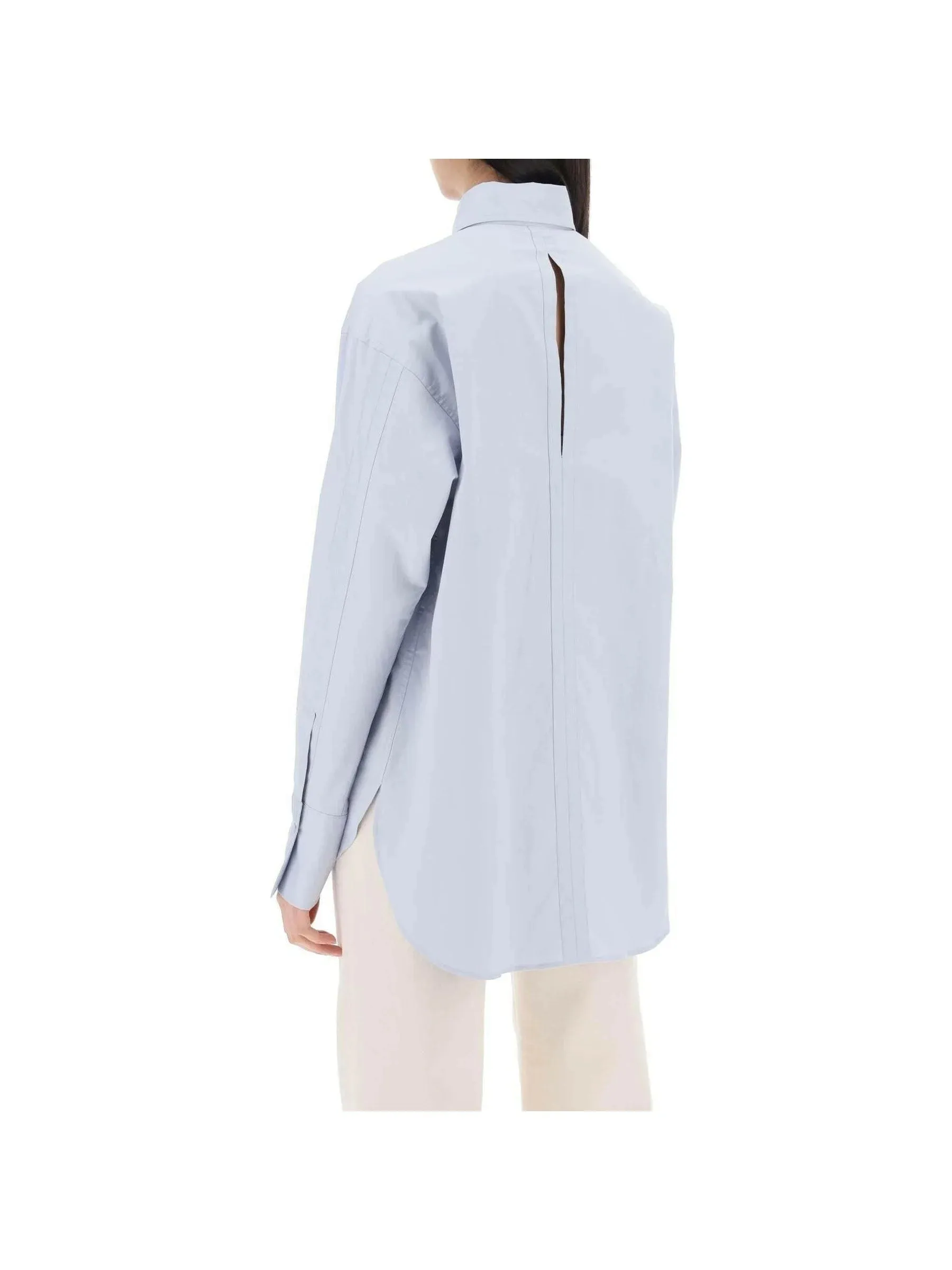 Relaxed Fit Button-Up Top