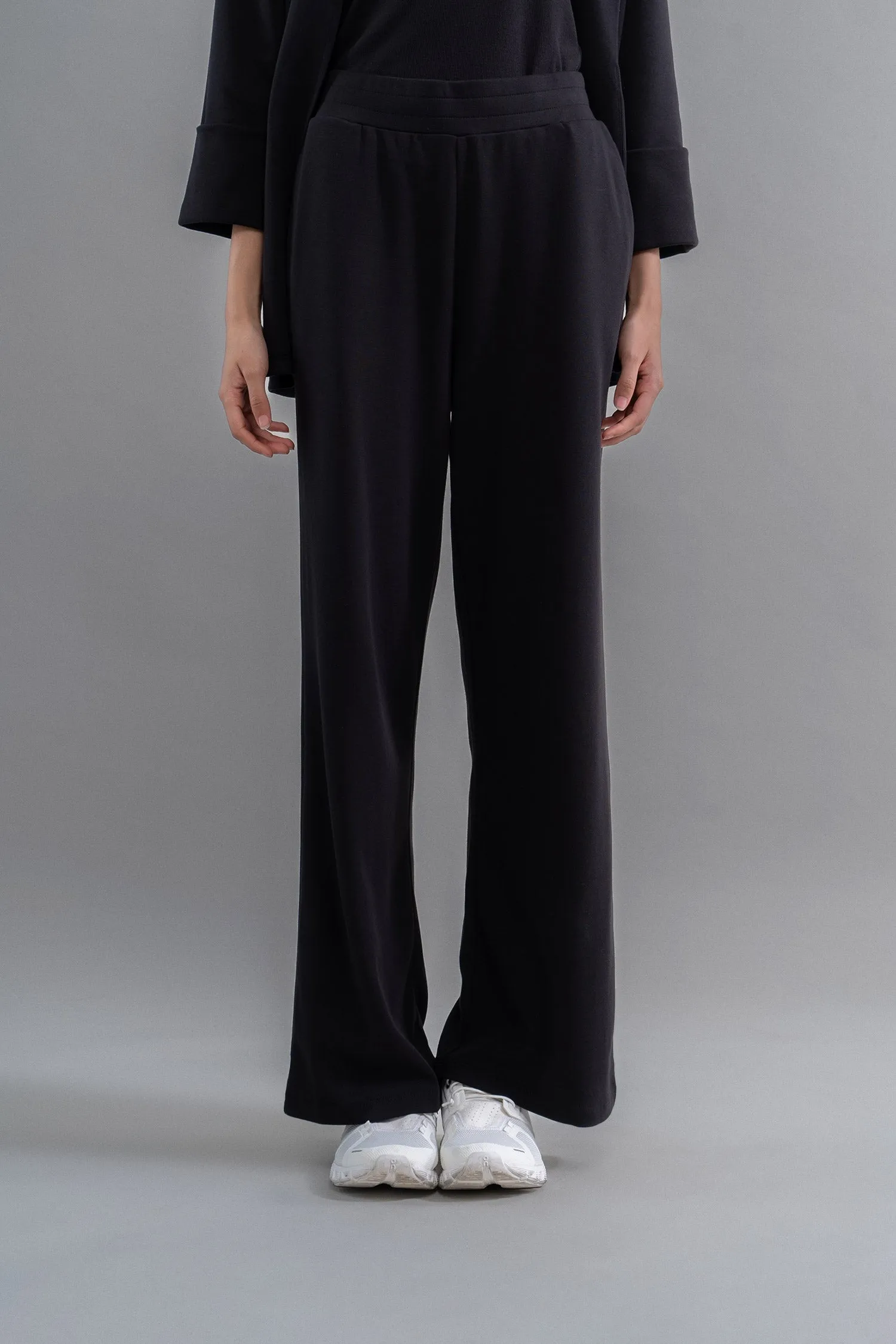 Snugknit® Black Flared Pant With Tank Top & Blazer