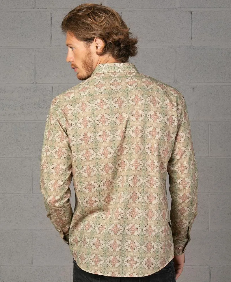 SOL - Seed Of Life  - "Shipibo Kené" LS Premium Button Up