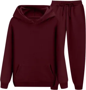 Sweatsuit 2 Piece Set Men Women Long Sleeve Hoodie Tracksuit Casual Athletic Sweatshirts Jogger Sweatpants