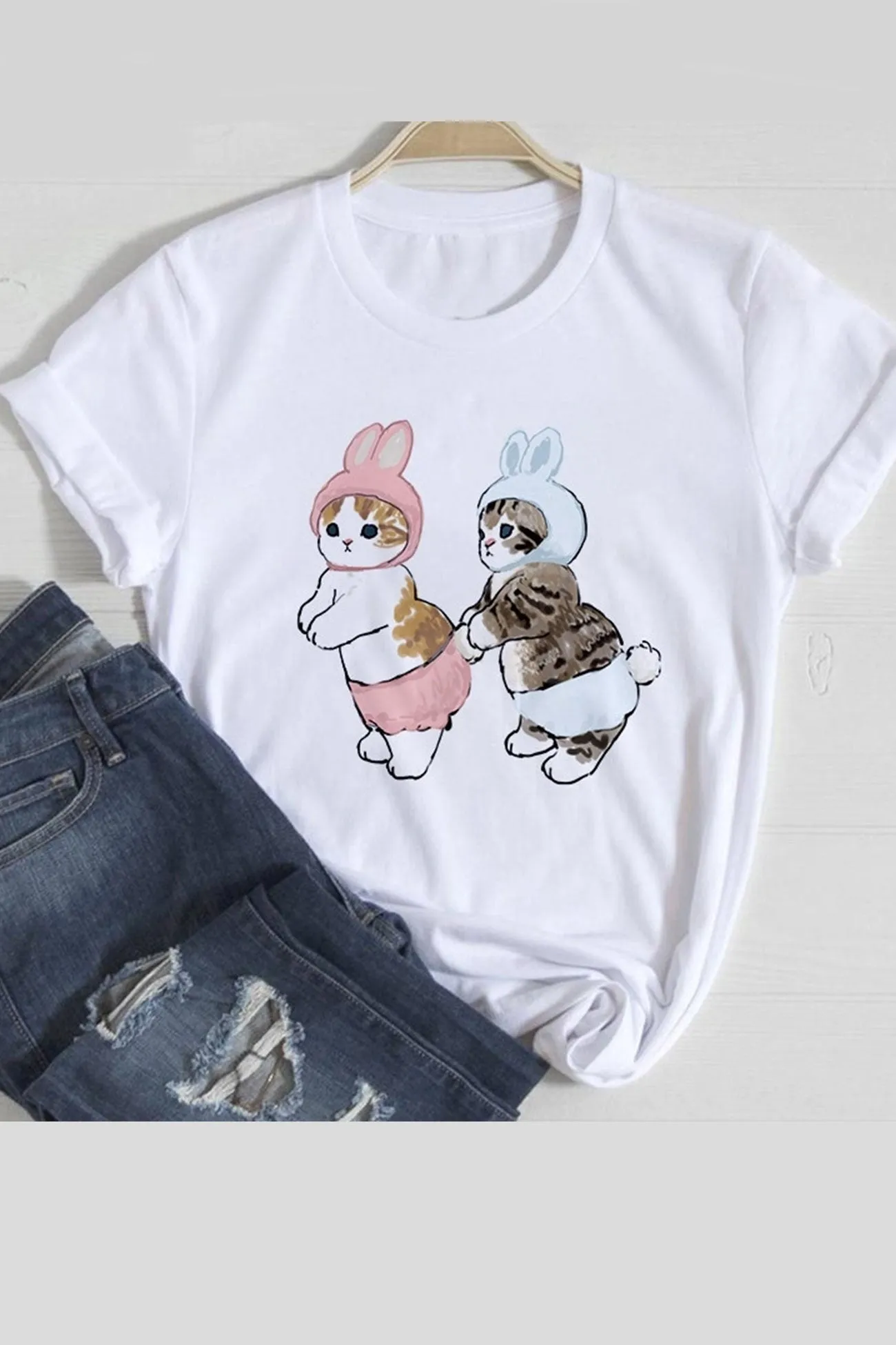 TastyHottie - Lovely Cats Graphic T-shirts