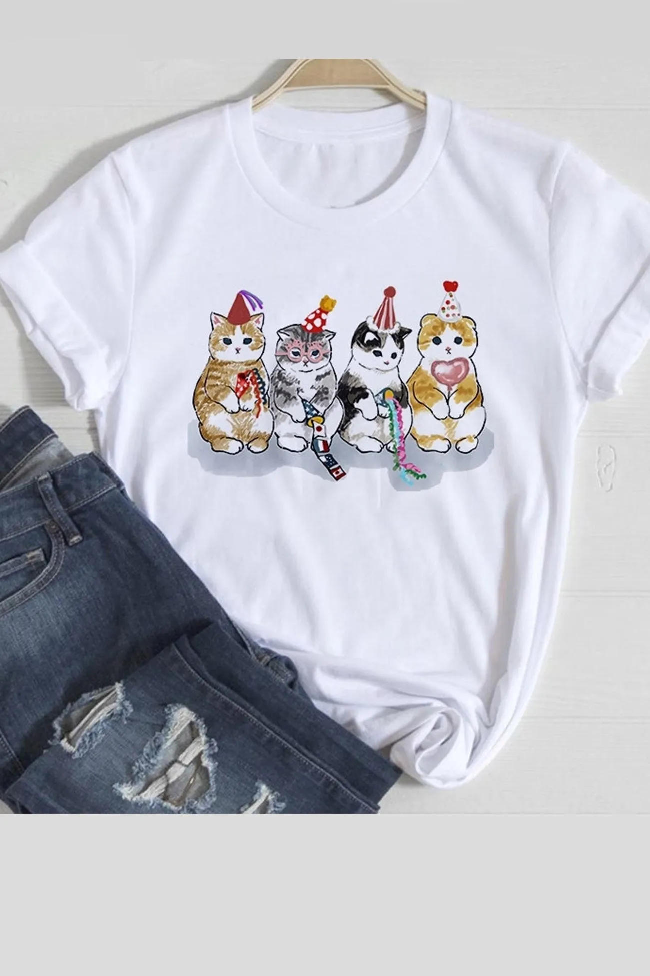 TastyHottie - Lovely Cats Graphic T-shirts