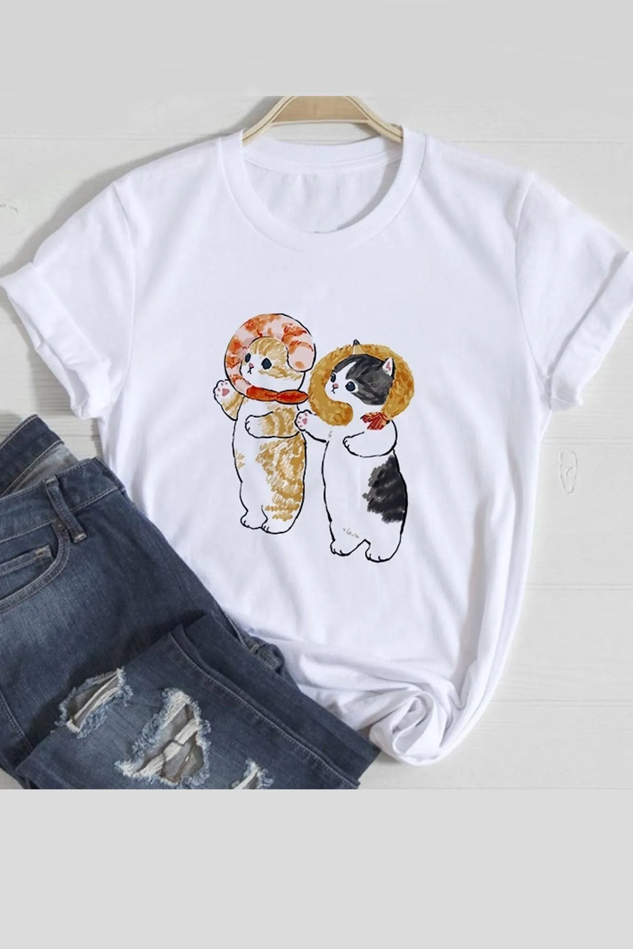 TastyHottie - Lovely Cats Graphic T-shirts