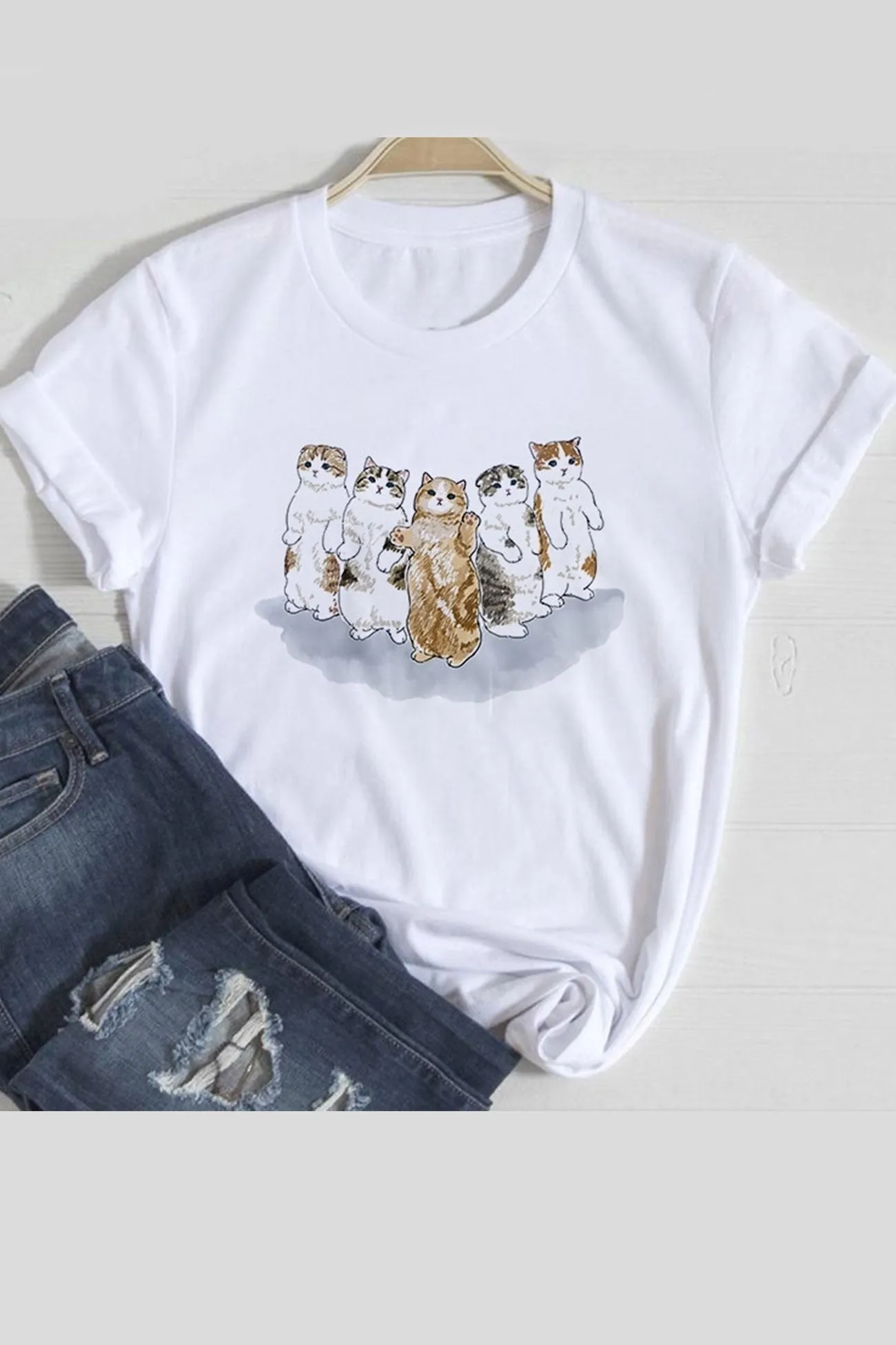 TastyHottie - Lovely Cats Graphic T-shirts