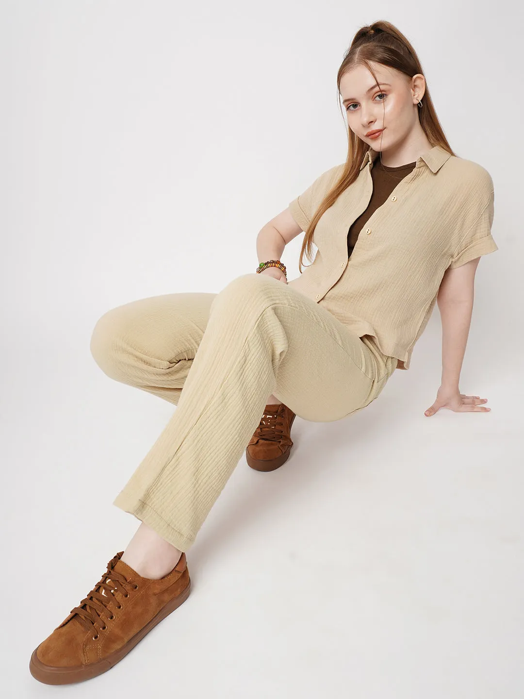 Women High Rise LOOSE STRAIGHT Jeans