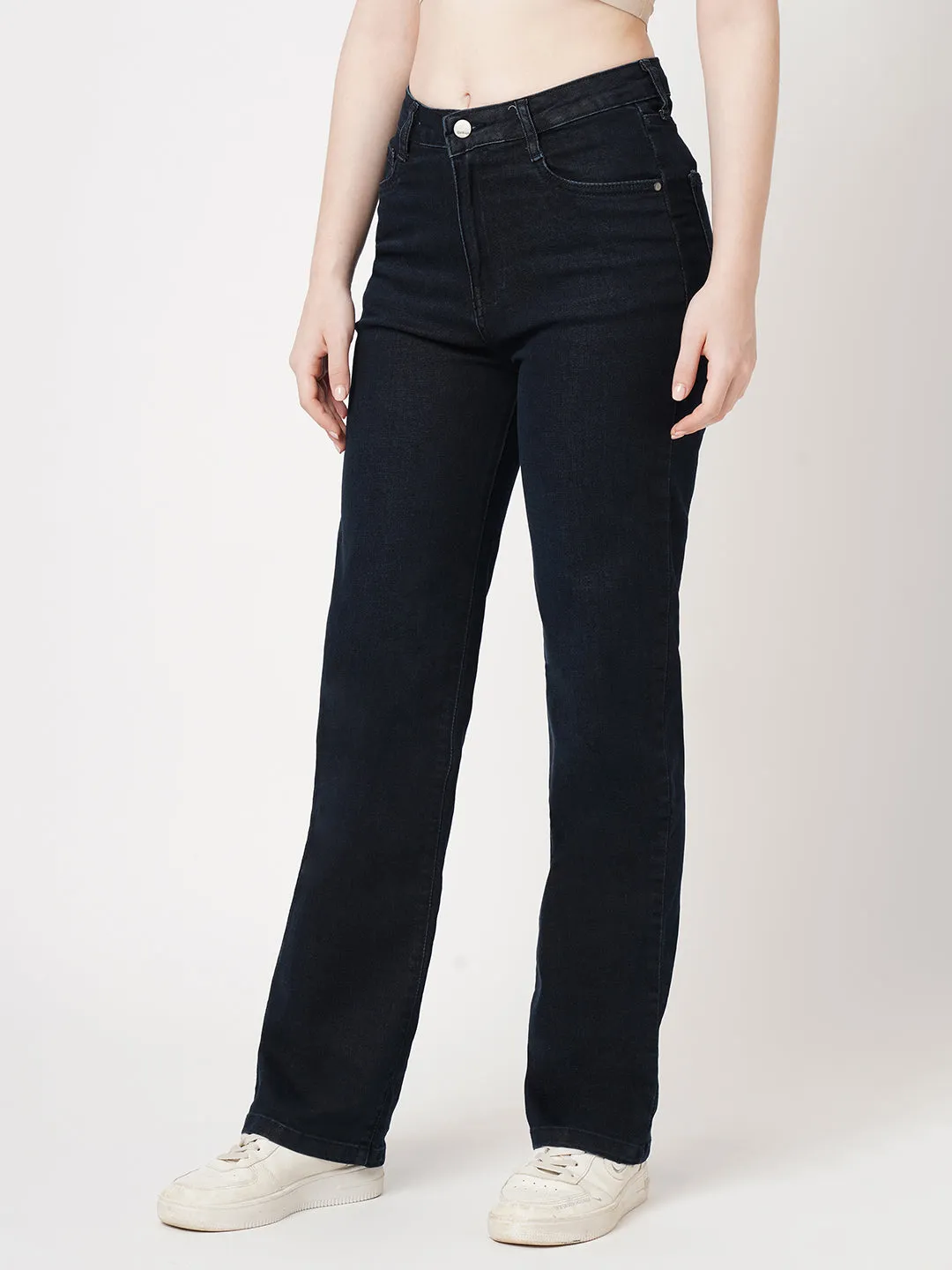 Women High Rise LOOSE STRAIGHT Jeans